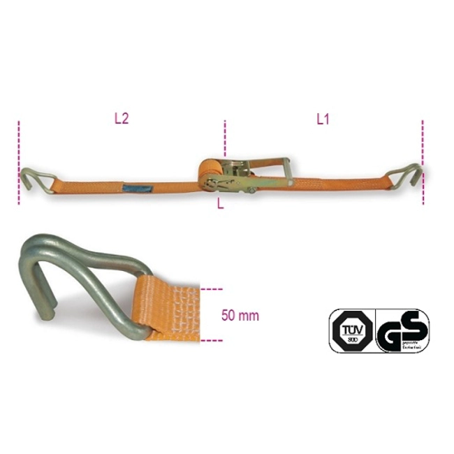 Vendita online Cricchetto con ganci uncino da 8,5 mt. 8182-8,5